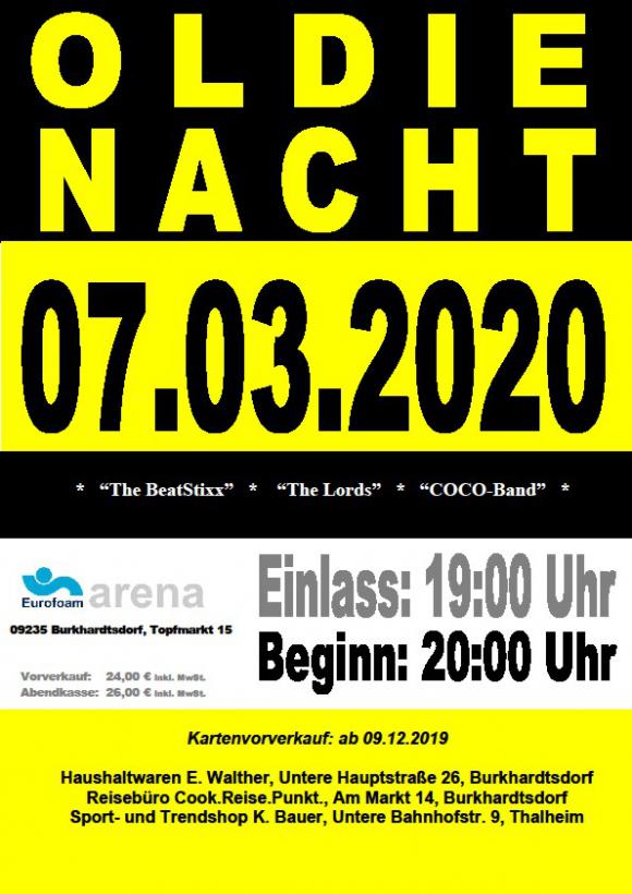 Plakat Oldienacht 2020